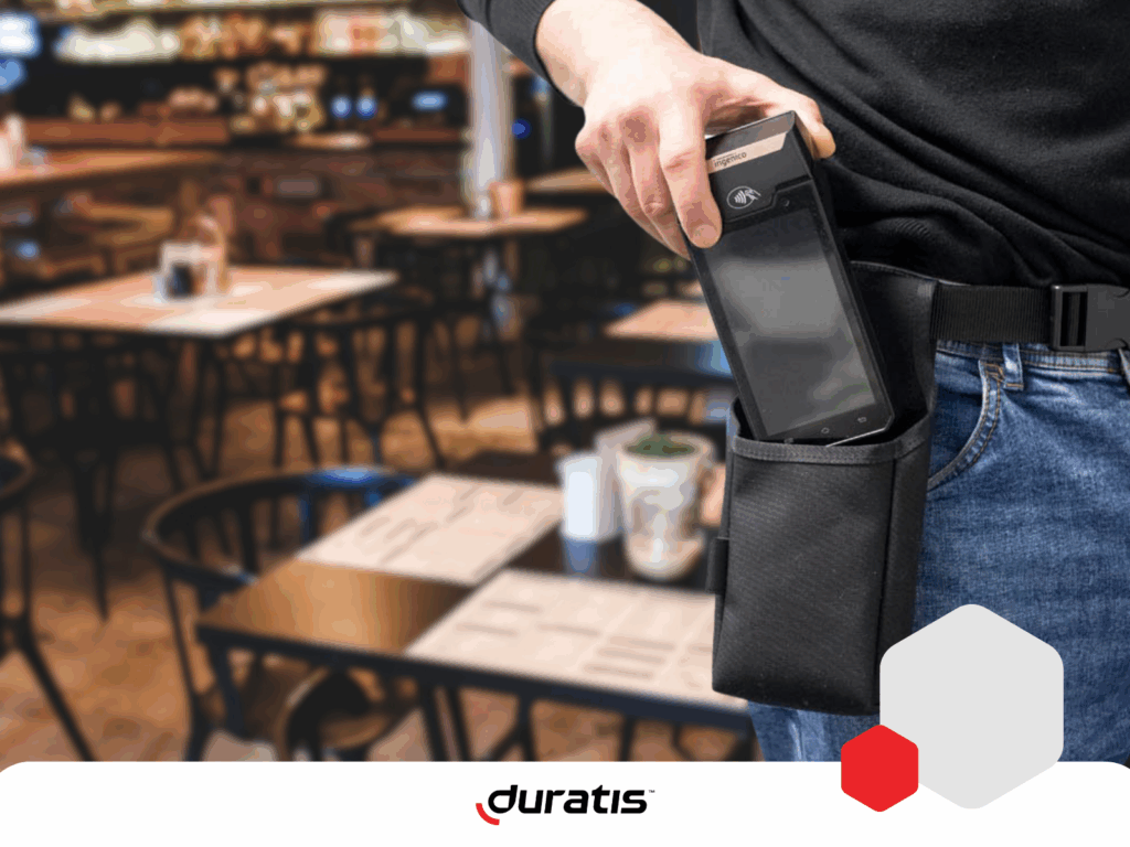 Duratis holster - comfortable and save carrying of payment terminals