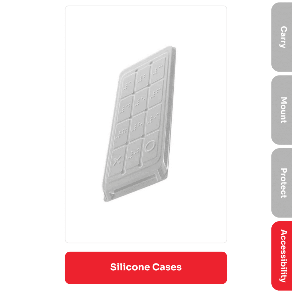 Braille overlay for Ingenico DX8000 touchscreen