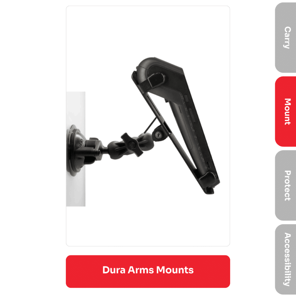 Ingenico DX8000 mounted on window suction mount